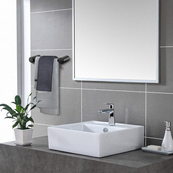 Moen Align 9 in. Modern Hand Towel Bar Matte Black YB0486BL - Picture 2 of 6